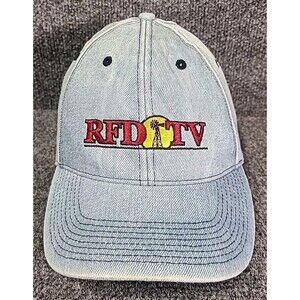 RFDF TV Denim Hat Baseball Ball Cap ADJUSTABLE Relaxed Fit Light Wash Rural Farm